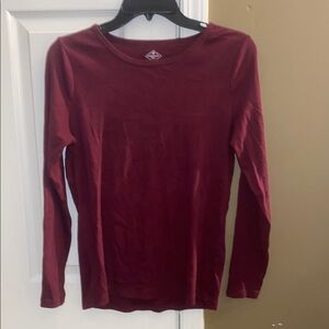 St. John's Bay Burgundy Long Sleeve Tee